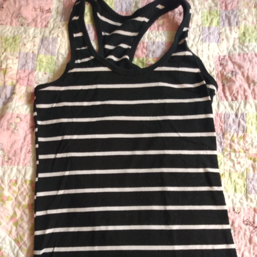 Black and white tank top